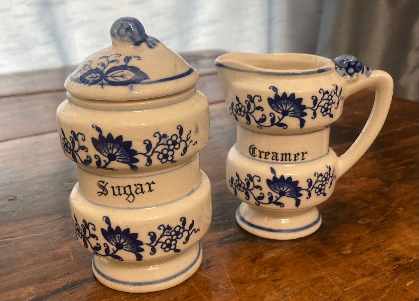 Arnart Blue Onion Danube Sugar/Creamer Set