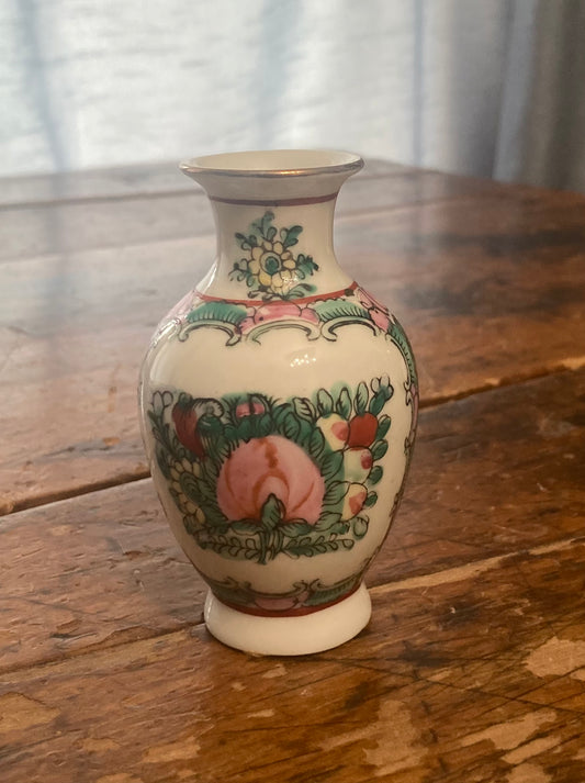 Vintage Mini Chinese Floral Vase