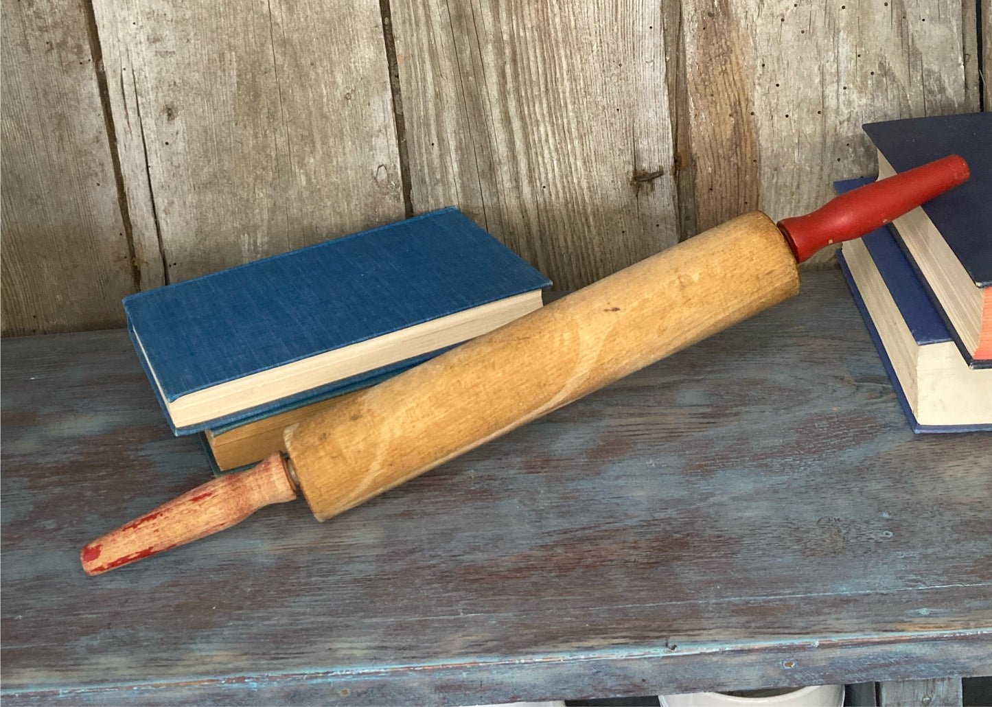 1960s RedHandled Rolling Pin