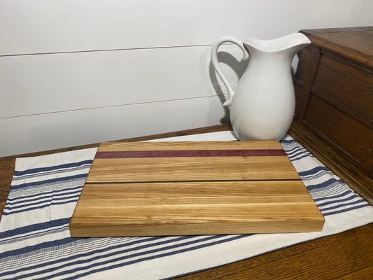 Ash, Purple Heart, & Walnut Cutting Board