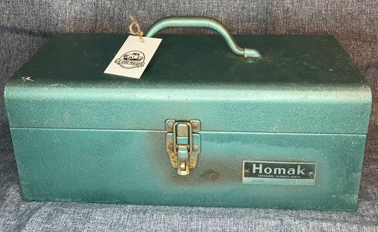 Homak Hammered Steel Toolbox with tray