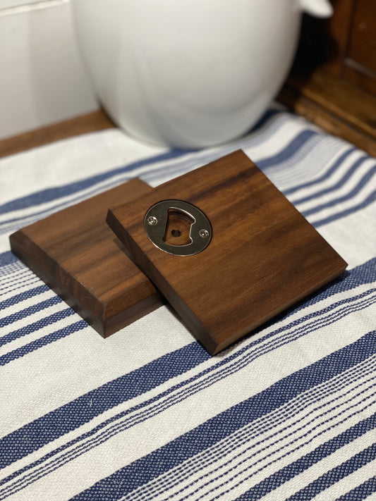 Walnut Bottle Opener/Coaster