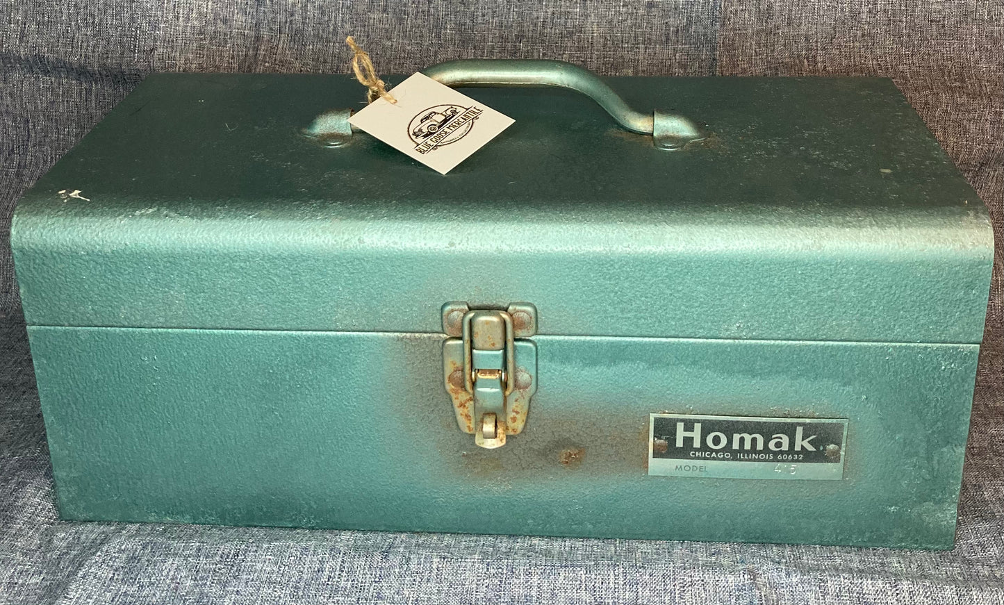 Homak Hammered Steel Toolbox with tray