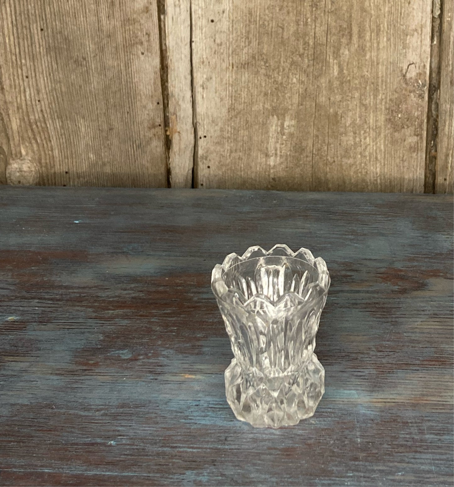 Cut glass toothpick holder