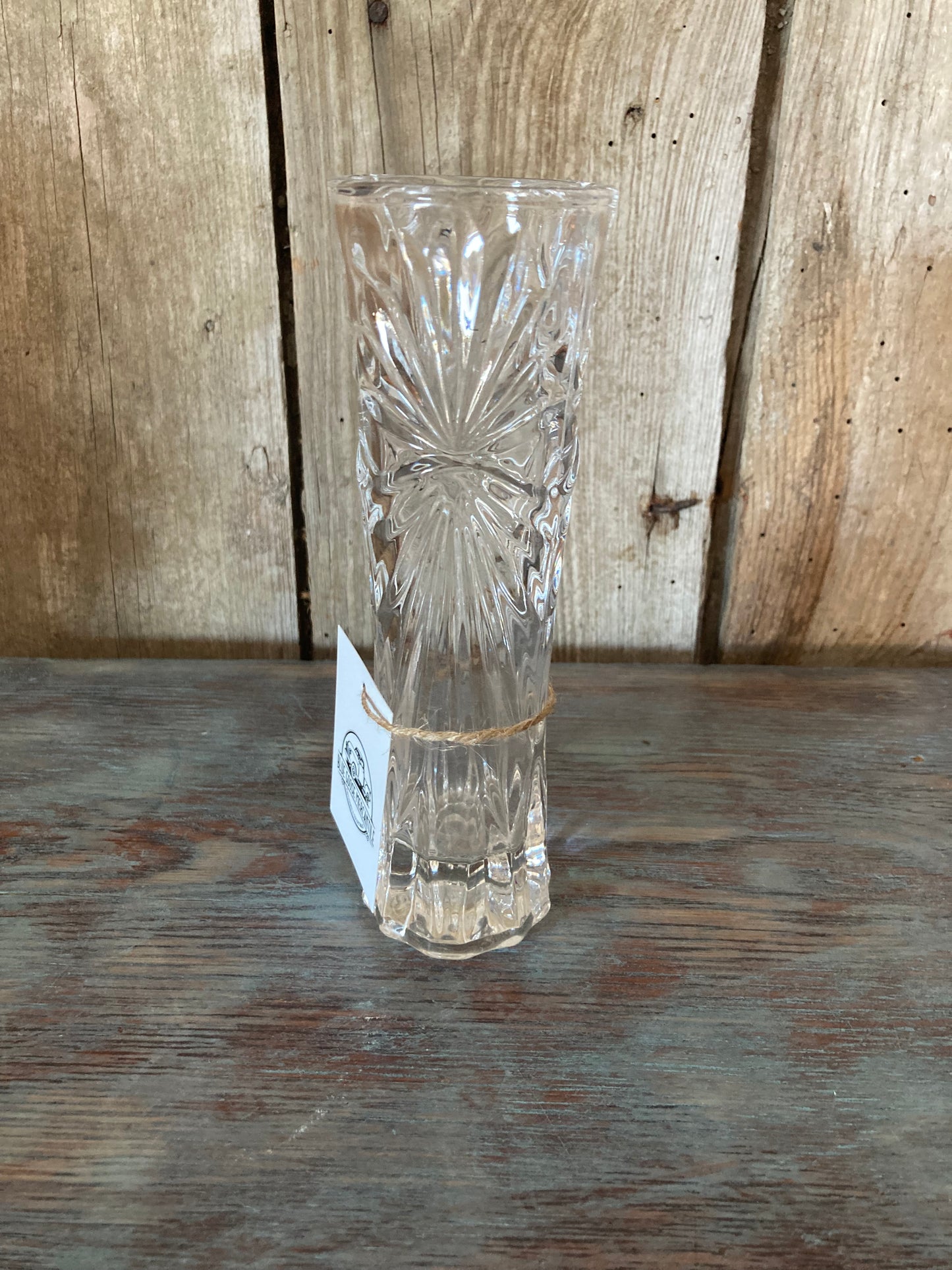 Detailed Cut Glass Vase